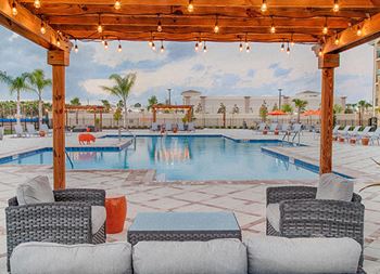 Cabanas for poolside lounging